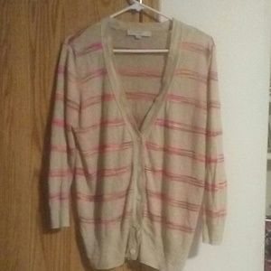 Thin striped cardigan